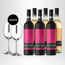 Laden Sie das Bild in den Galerie-Viewer, 3x SCAVI & RAY Alla Vaniglia + 3x SCAVI & RAY Rosso Prestigio Al Cioccolato 0,75l + 2x Weinglas GRATIS