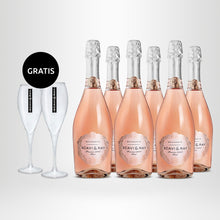 Laden Sie das Bild in den Galerie-Viewer, 6x SCAVI & RAY Prosecco DOC Rosé + 2x Proseccoglas GRATIS