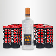 Laden Sie das Bild in den Galerie-Viewer, 9 MILE Vodka, 0,7l + 12x effect® BLACK AÇAI, 0,25l