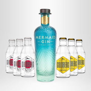 MERMAID Gin 0,7l + 6x GOLDBERG Tonic Water nach Wahl, 0,2l  - versandkostenfrei