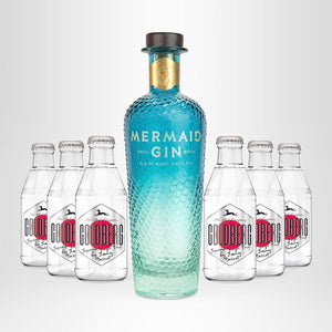 MERMAID Gin 0,7l + 6x GOLDBERG Tonic Water nach Wahl, 0,2l  - versandkostenfrei