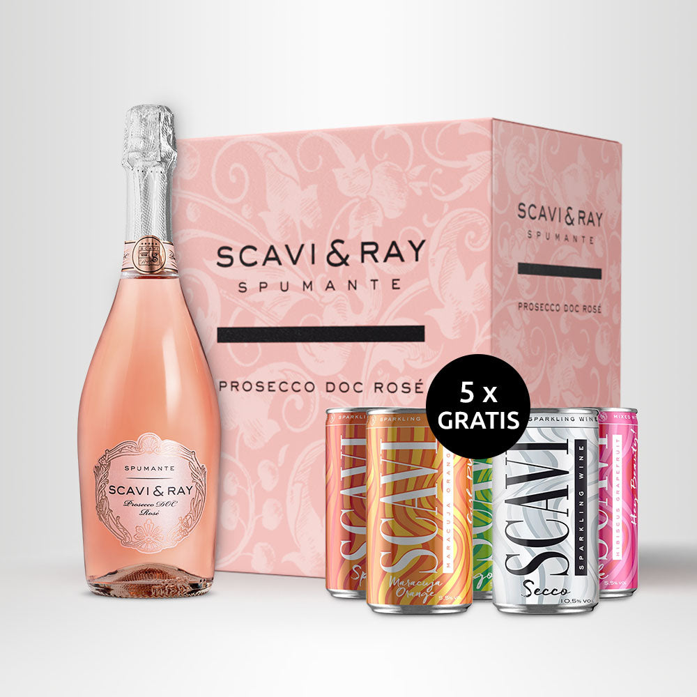 6x SCAVI & RAY Prosecco DOC Rosé + 5x SCAVI Premix GRATIS