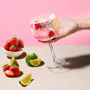 Puerto de Indias Strawberry Gin, 0,7l + Puerto de Indias Copa Glas