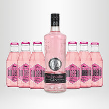 Laden Sie das Bild in den Galerie-Viewer, Puerto de Indias Strawberry Gin, 0,7l + 6x GOLDBERG Indian Hibiscus Tonic, 0,2l