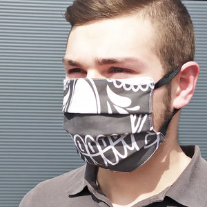 SALITOS Mund-Nasen-Schutzmaske, Totenkopf s/w