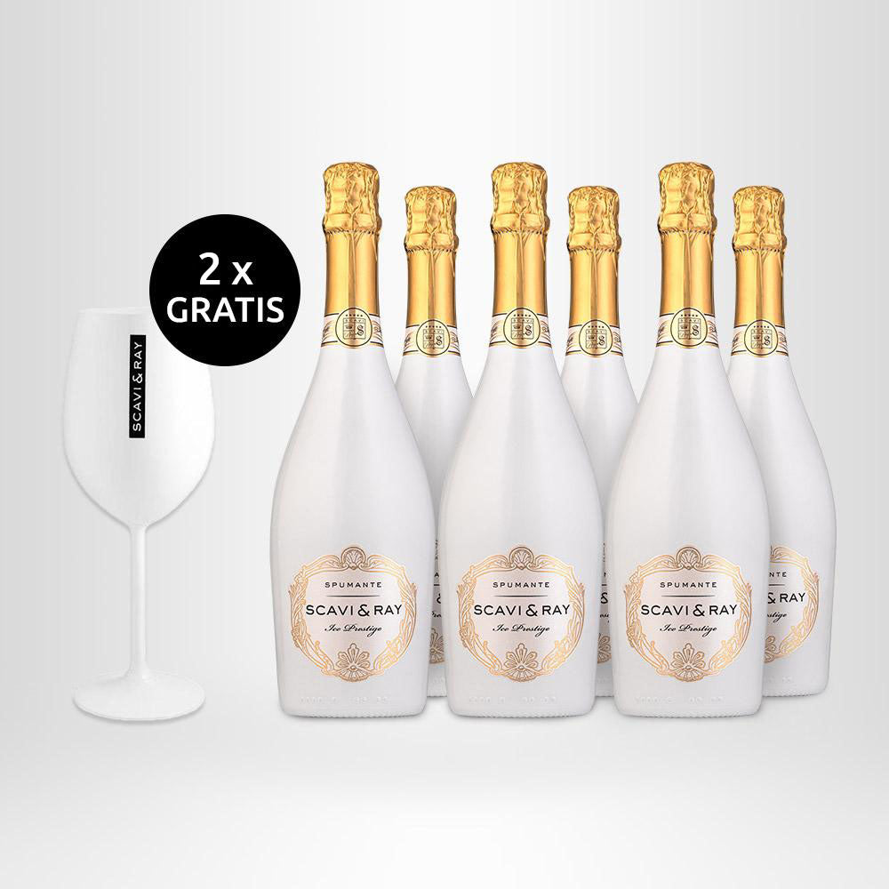 6x SCAVI & RAY Ice Prestige, 0,75l + 2x Ice Prestige Glas GRATIS