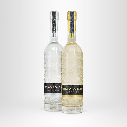 SCAVI & RAY Grappa Bianca, 0,7l + SCAVI & RAY Grappa Oro, 0,7l