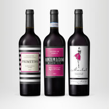 Laden Sie das Bild in den Galerie-Viewer, SCAVI &amp; RAY Italian Taste Rotwein-Set (3x 0,75l) + 1x Weinglas GRATIS