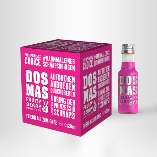 DOS MAS PiNK SHOT Partywürfel (PET), 9x20ml