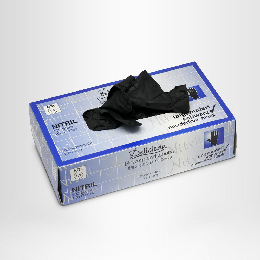 nitril handschuhe schwarz lebensmittelecht 100x Nitril-Einweghandschuhe XL, ungepudert, schwarz, lebensmittelecht – greatr-drinks.com