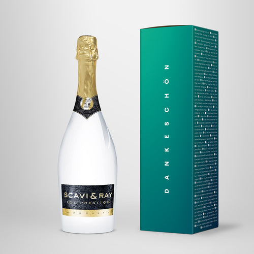 Prosecco in Geschenkbox – SCAVI & RAY nach Wahl – „Dankeschön Green“