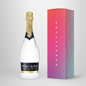 Prosecco in Geschenkbox – SCAVI & RAY nach Wahl – „Dankeschön Pink“