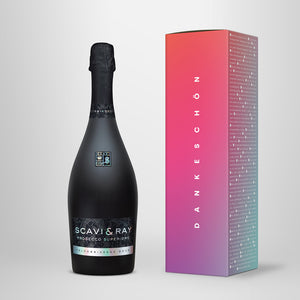 Prosecco in Geschenkbox – SCAVI & RAY nach Wahl – „Dankeschön Pink“