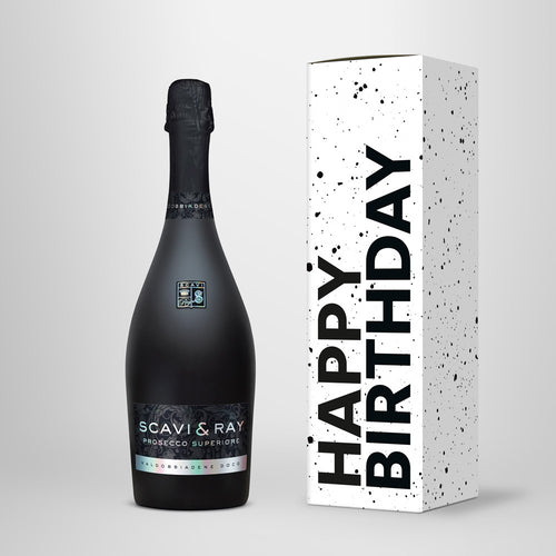 Prosecco in Geschenkbox – SCAVI & RAY nach Wahl – „Happy Birthday“